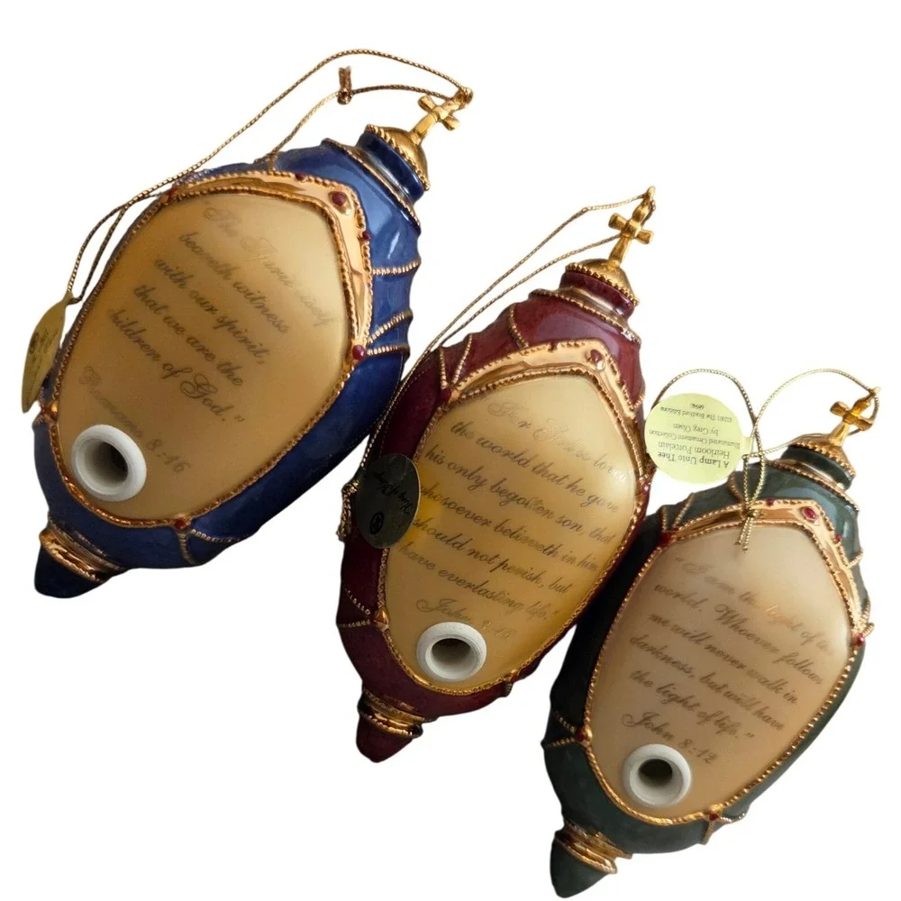Bradford Editions Greg Olsen Jesus Porcelain Ornaments Set 3 Multi Exc 2001